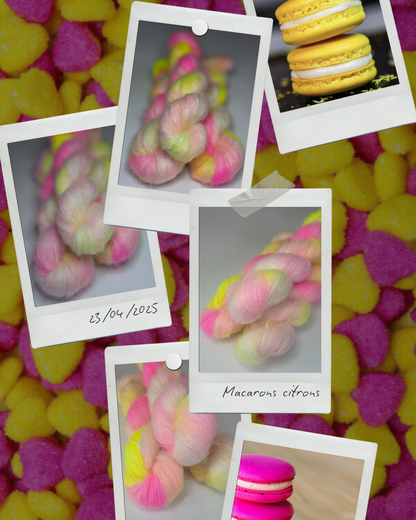 Mohair- Soie "Macarons Citrons"