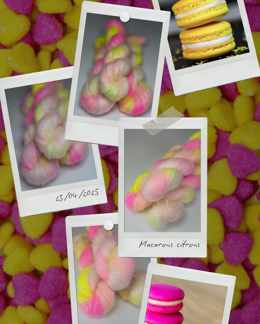 Mohair- Soie "Macarons Citrons"
