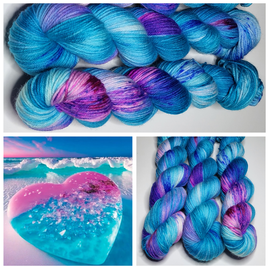laine mérinos bleu